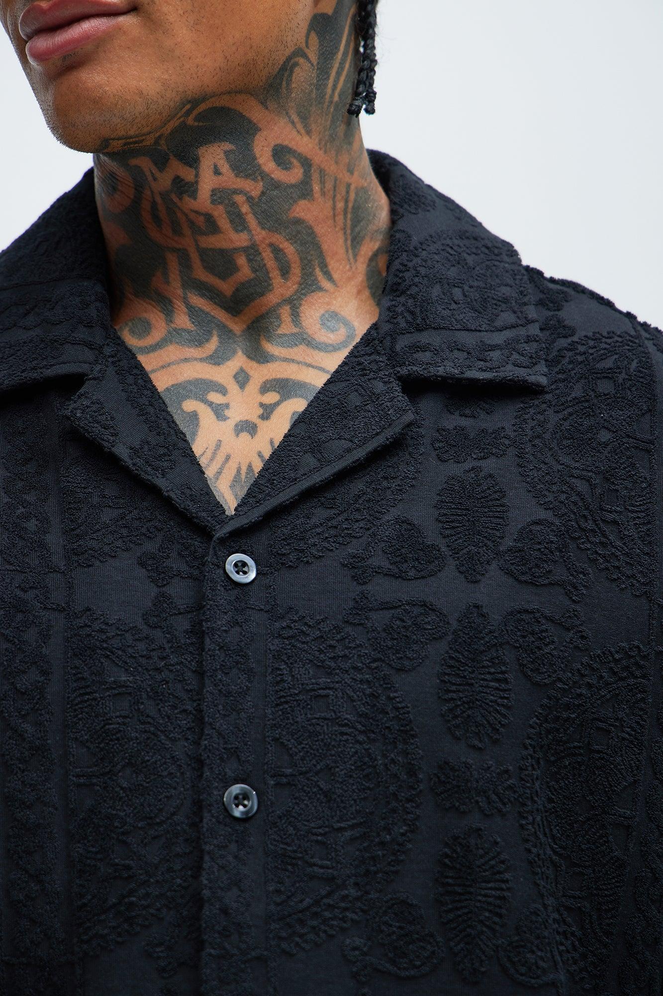 Link Textured Shirt - Black Product Image