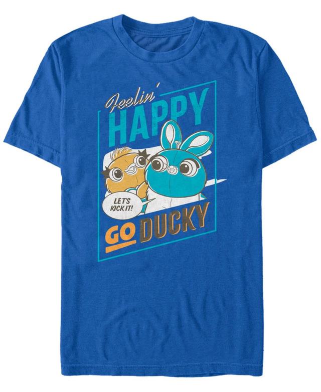 Mens Disney/Pixar Toy Story Happy Go Ducky Tee Med Blue Product Image