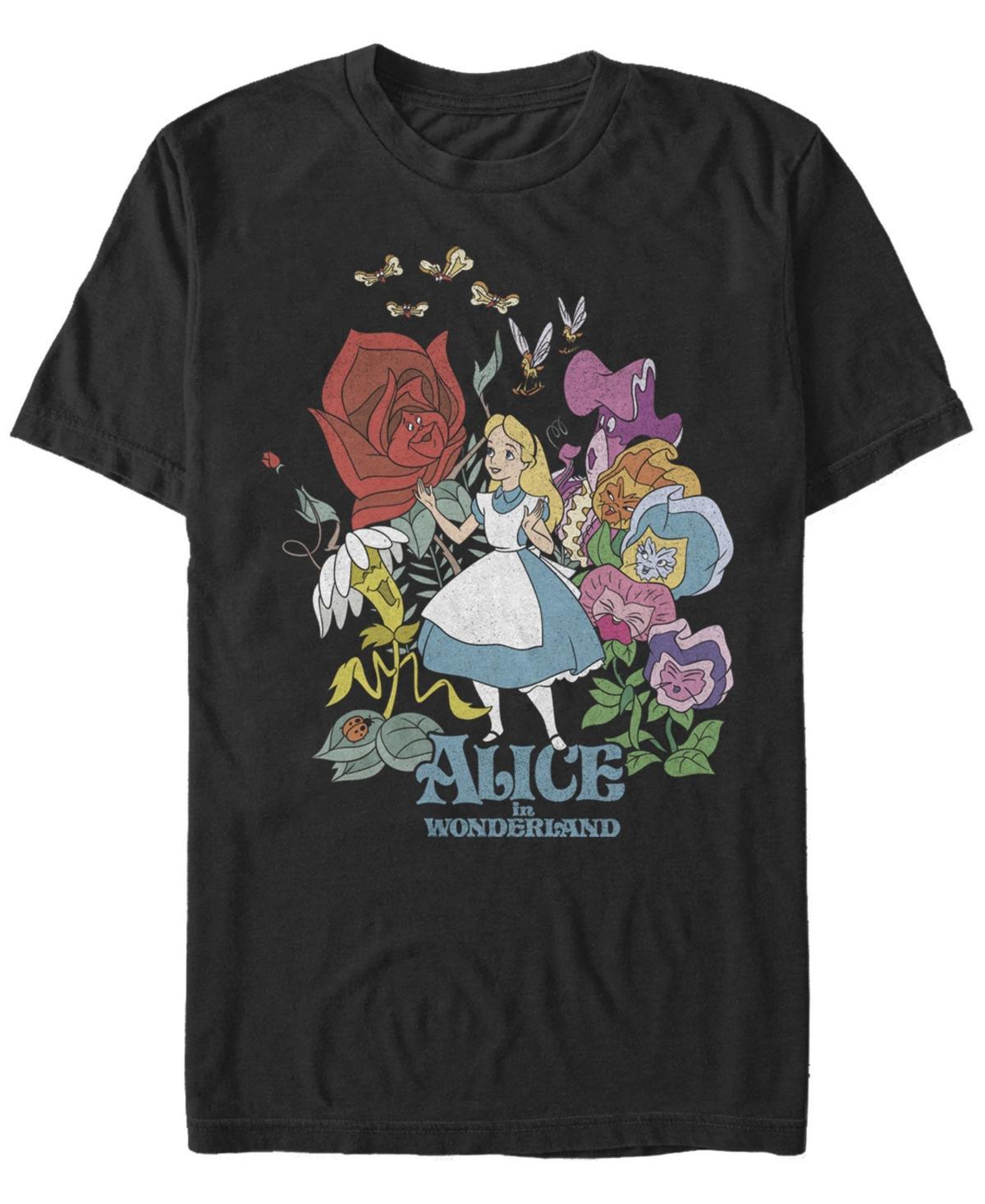 Disneys Alice In Wonderland Mens Walking Through The Flowers Tee Product Image