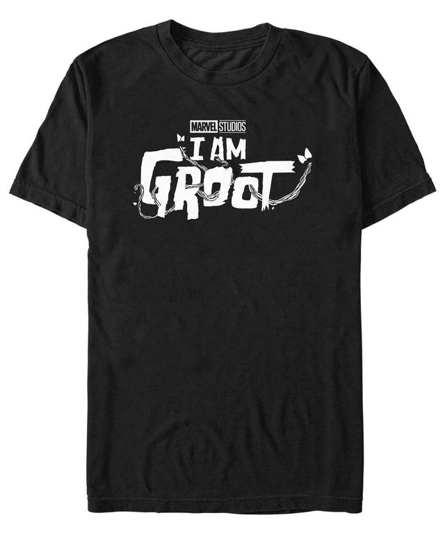 Mens Marvel Film I am Groot Logo Short Sleeve T-shirt Product Image