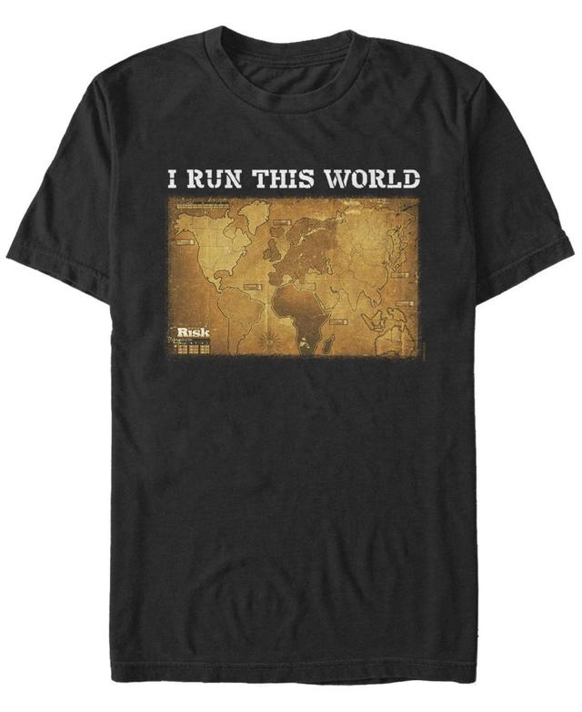 Mens Risk I Run This World Map Tee Product Image