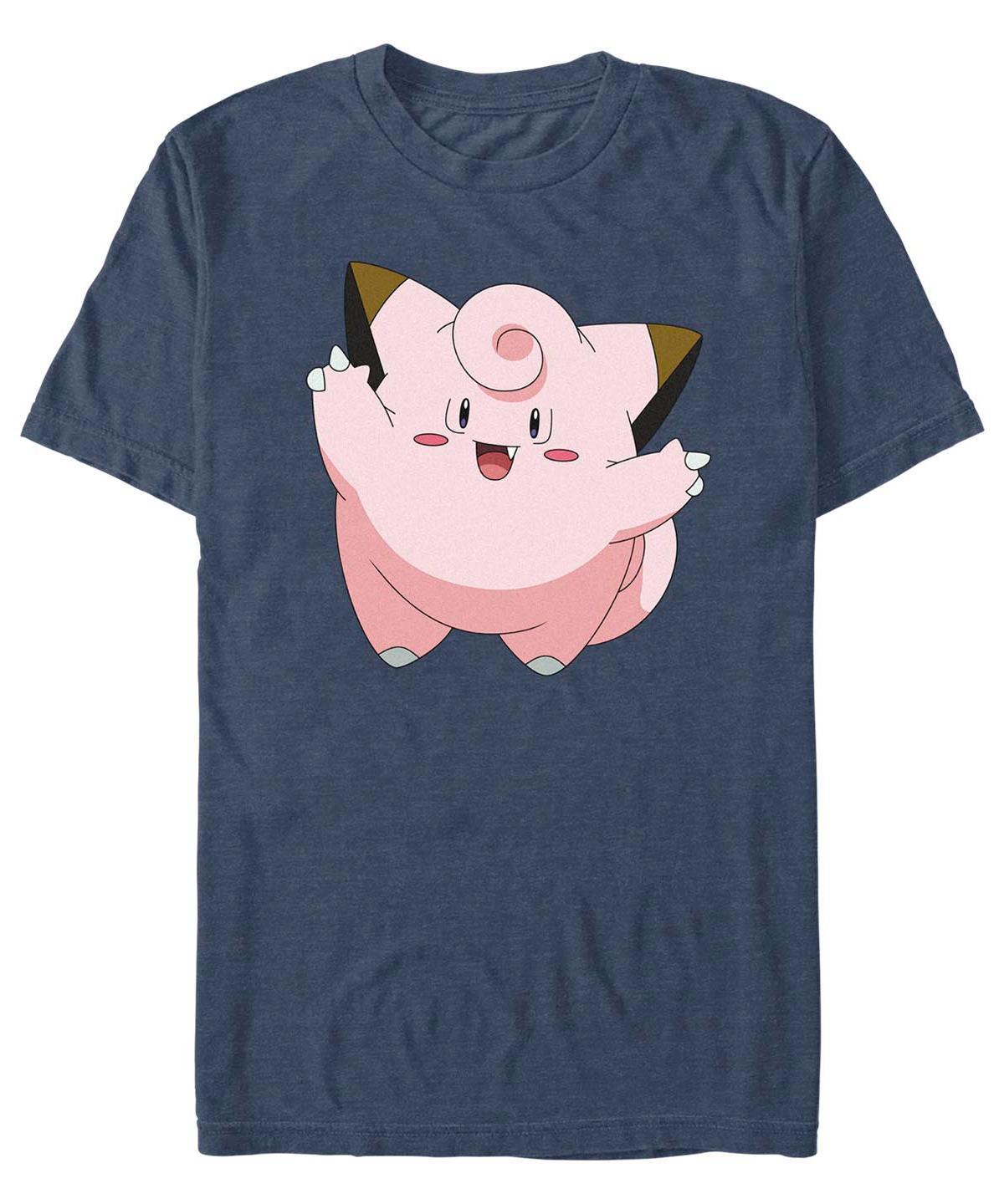 Mens Pokmon Happy Big Hug Clefairy Tee Blue Product Image