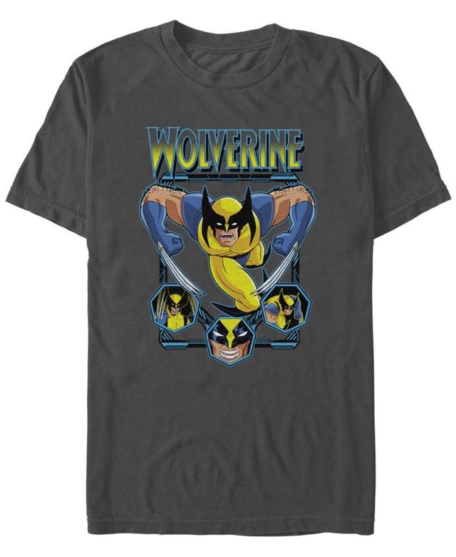 Fifth Sun Mens Wolverine Animated Attack Short Sleeve T-Shirt Product Image