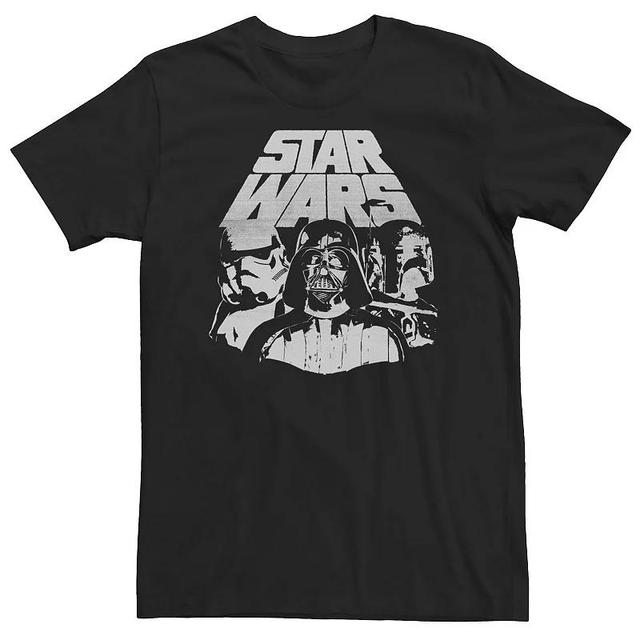 Big & Tall Star Wars Dark Side Helmet Grid Tee, Mens Product Image