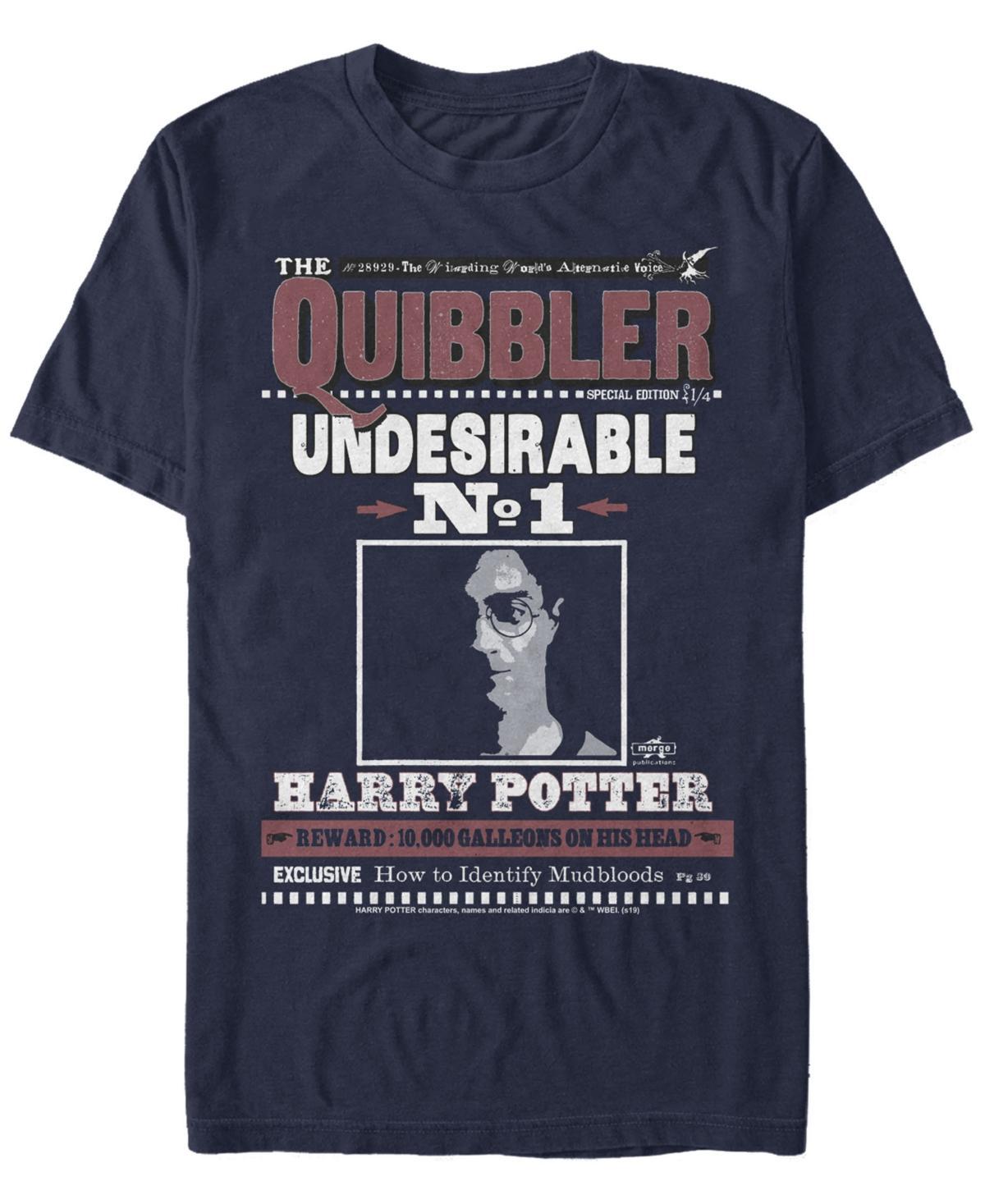 Mens Harry Potter The Quibbler Front page Newspaper Graphic Tee Blue Product Image