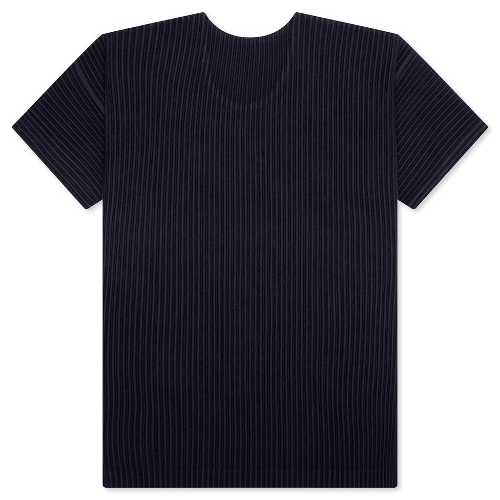 Pleated T-Shirt - Blue Male Product Image