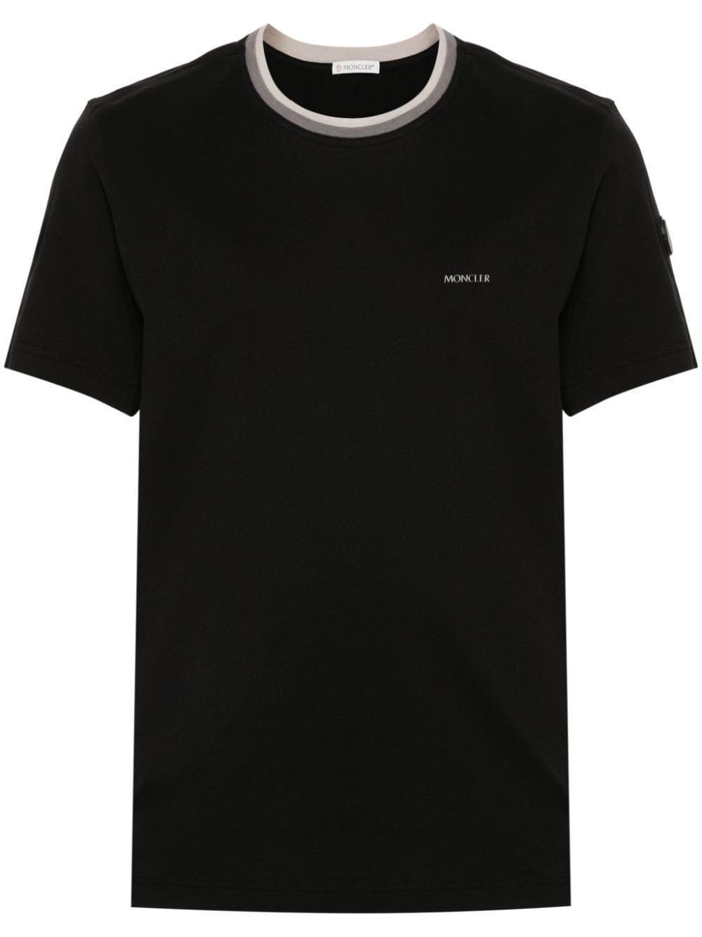 Logo-embossed Cotton T-shirt In Black Product Image