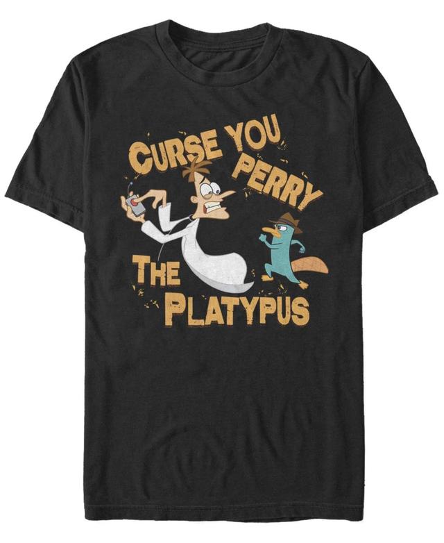 Fifth Sun Mens Phineas and Ferb Curse You Short Sleeve T-shirt Product Image