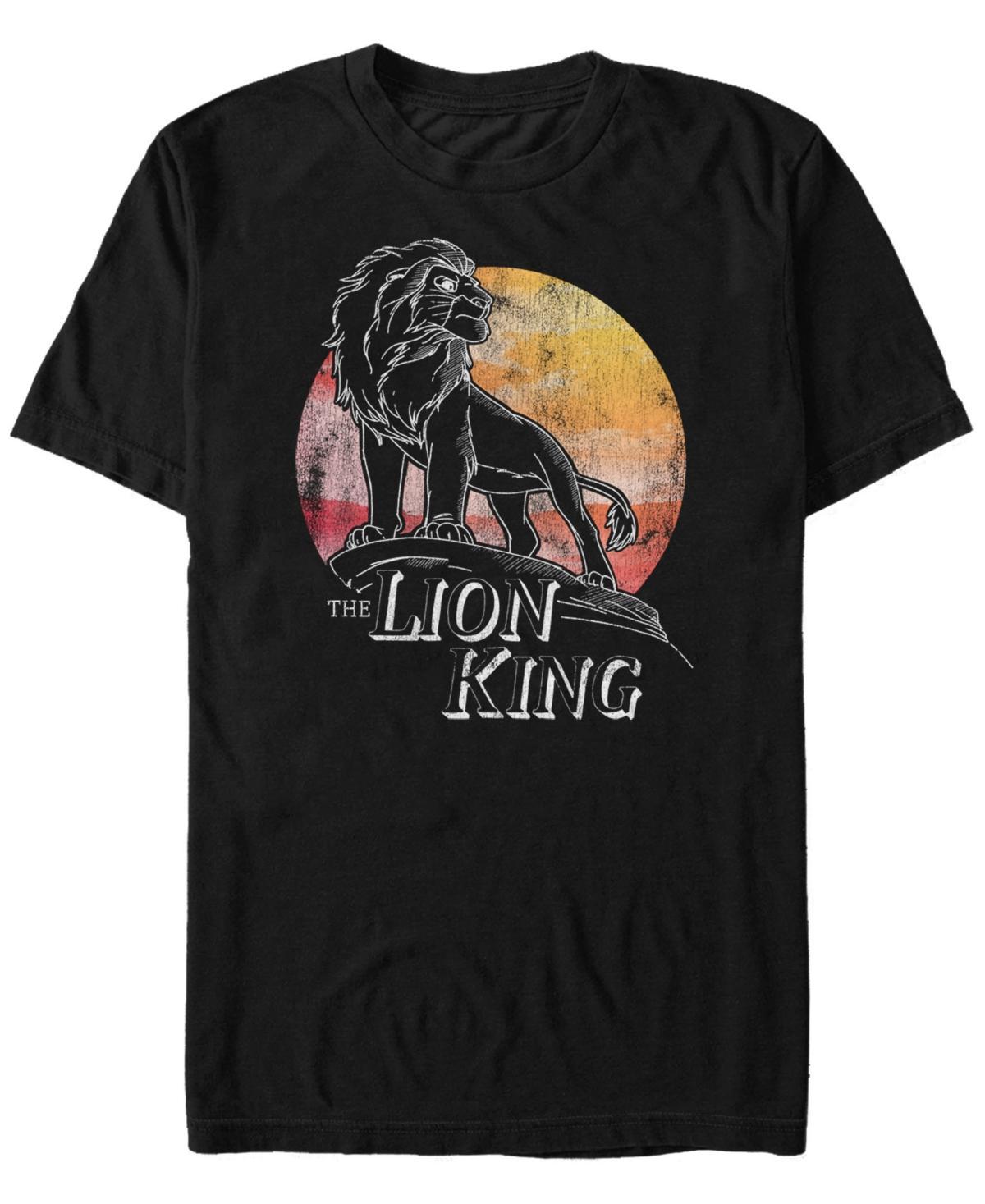 Mens Disneys The Lion King Pride Rock Distressed Sunset Tee Product Image