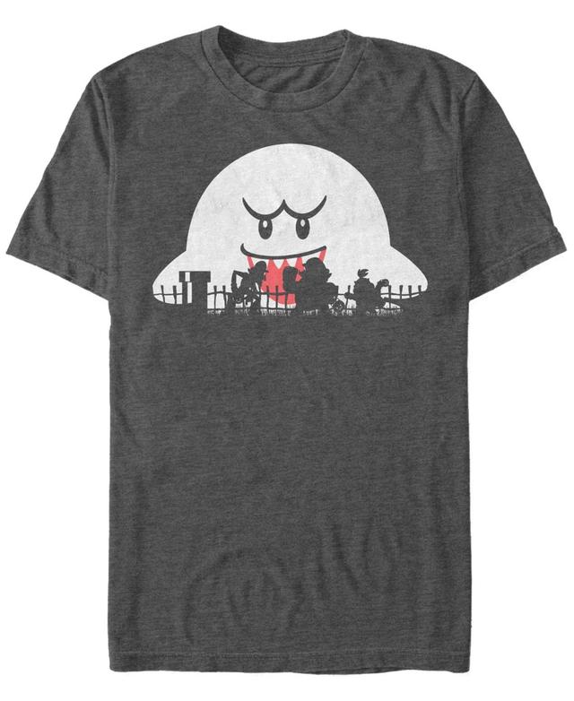 Fifth Sun Mens Nintendo Mario Halloween Silhouettes Short Sleeves T-shirt Product Image