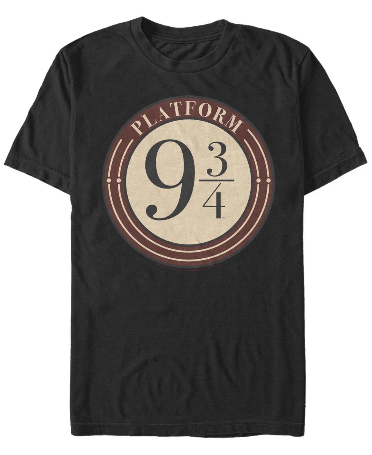 Mens Harry Potter Platform 9 &3/4 Simple Logo Tee Black Product Image