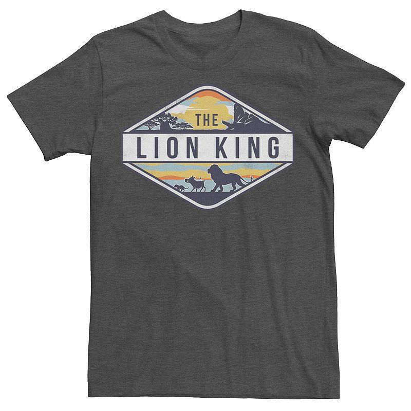 Mens Disneys The Lion King Simba Timon Pumba Land and Sunset Tee Grey Heather Product Image