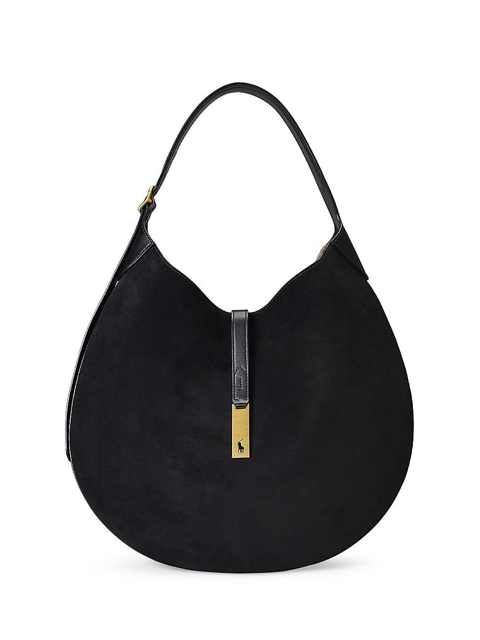 Womens Polo ID Suede Shoulder Bag Product Image