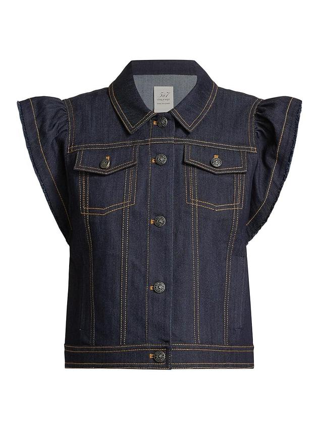 Womens Adley Denim Vest Top Product Image