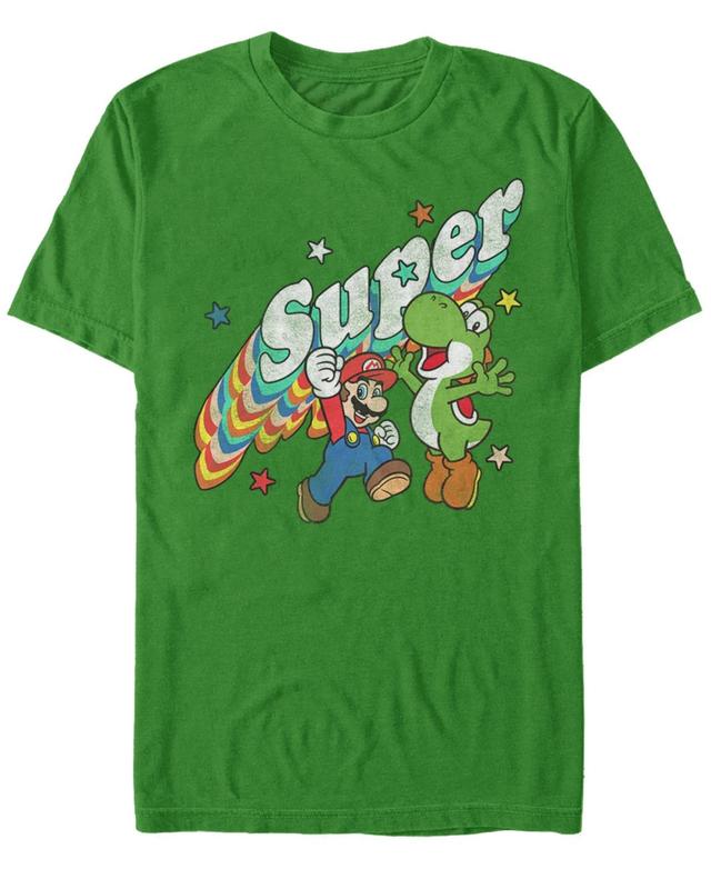 Nintendo Mens Super Mario Super Friends Mario Yoshi Short Sleeve T-Shirt Product Image