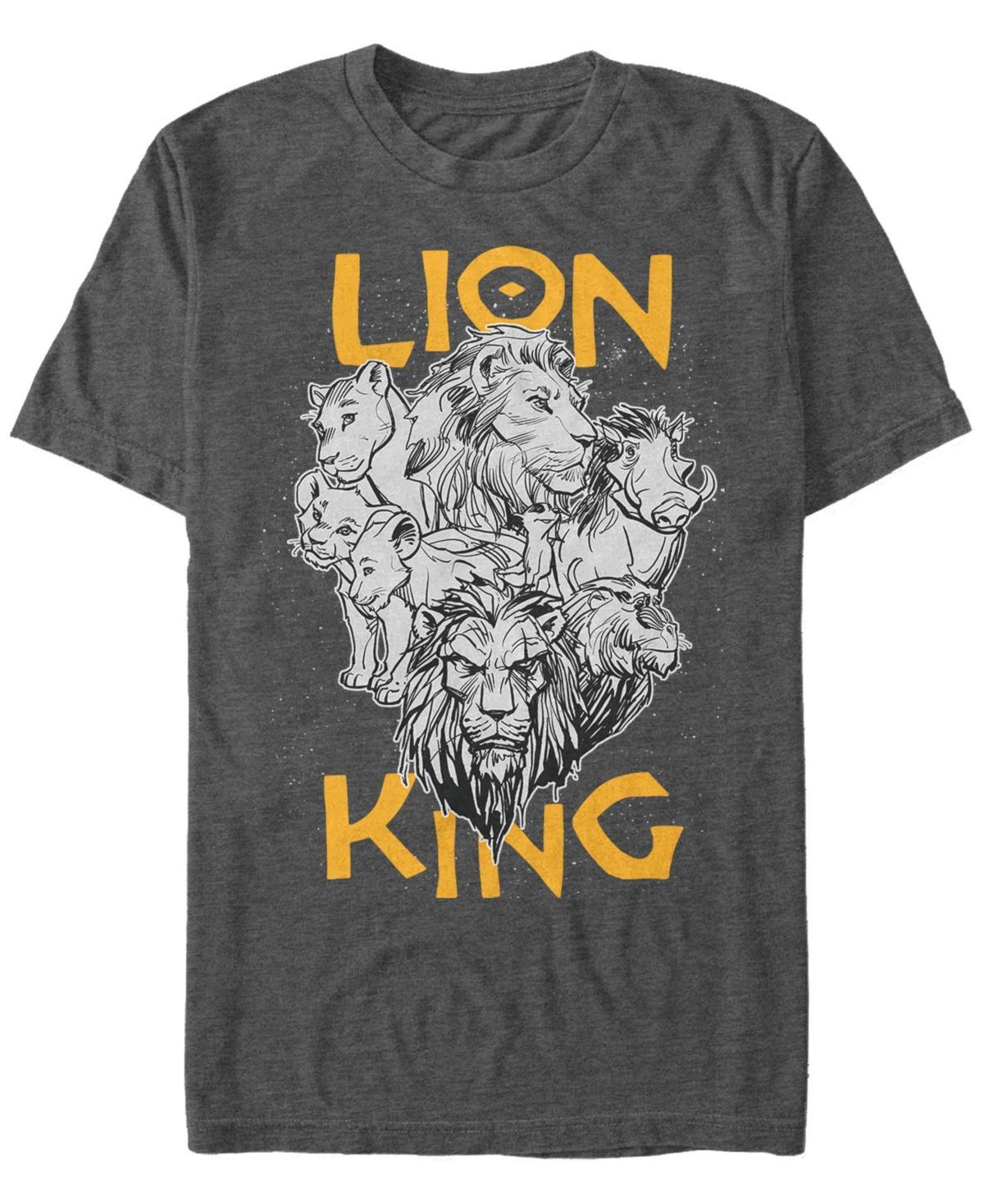 Disney Mens The Lion King Live Action Stacked Group Shot Portrait Short Sleeve T-Shirt Product Image