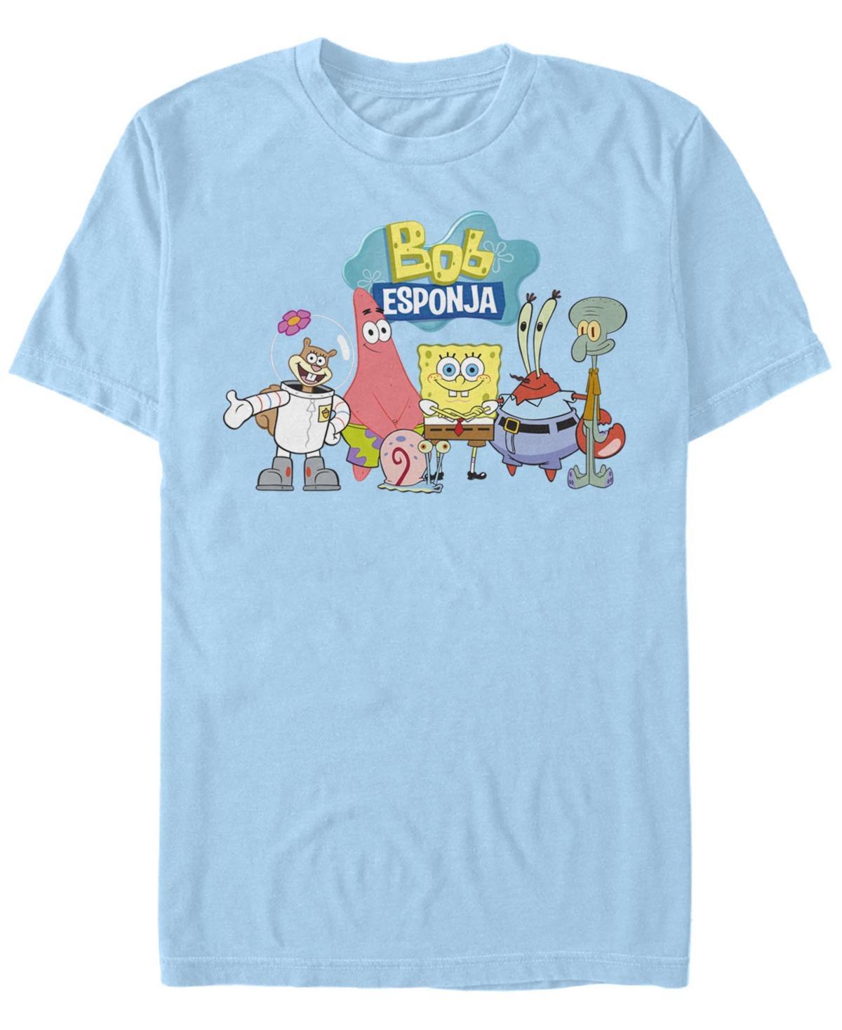 Mens Nickelodeon SpongeBob SquarePants Bob Esponja Happy Group Shot Graphic Tee Product Image