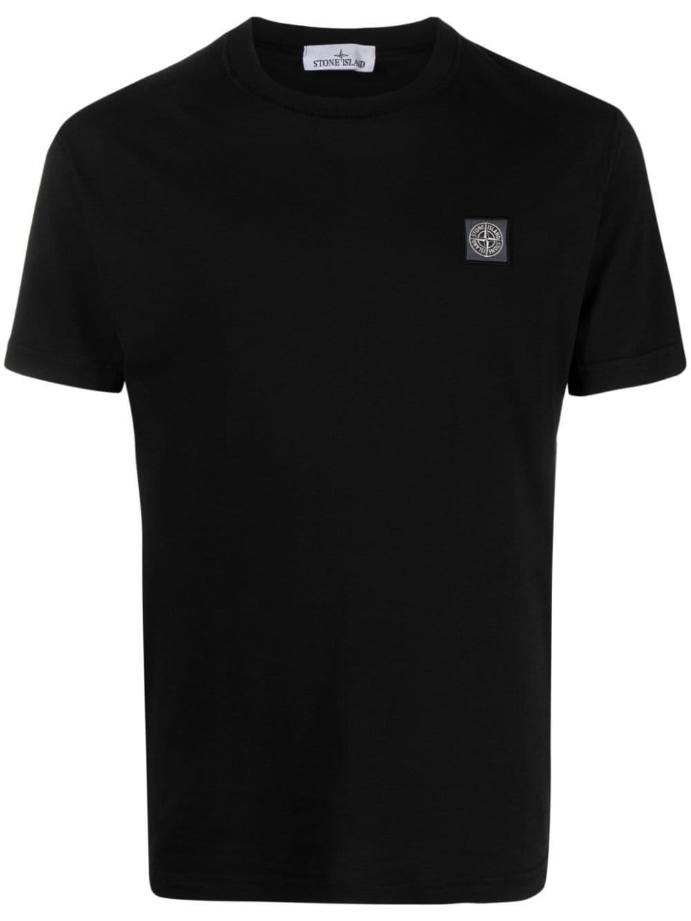 STONE ISLAND Logo T-shirt In Black Product Image