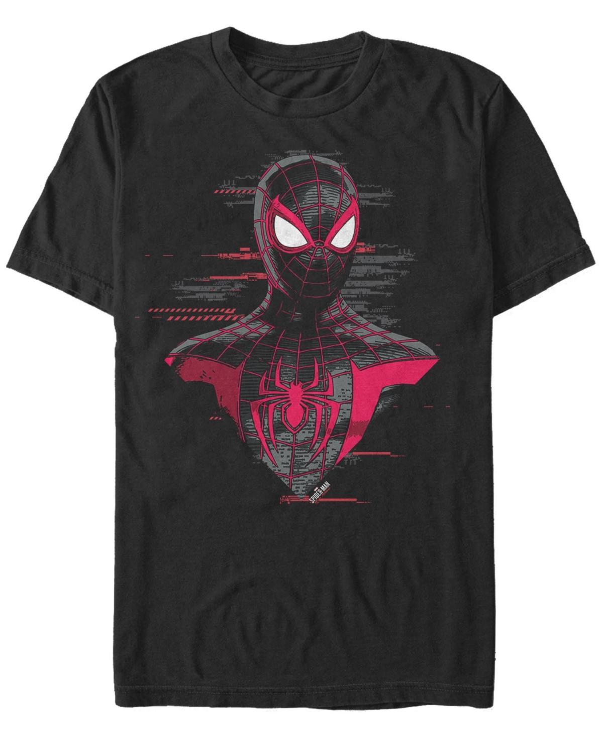 Mens Marvel Spider-Man Miles Morales Big face Profile Tee Black Product Image