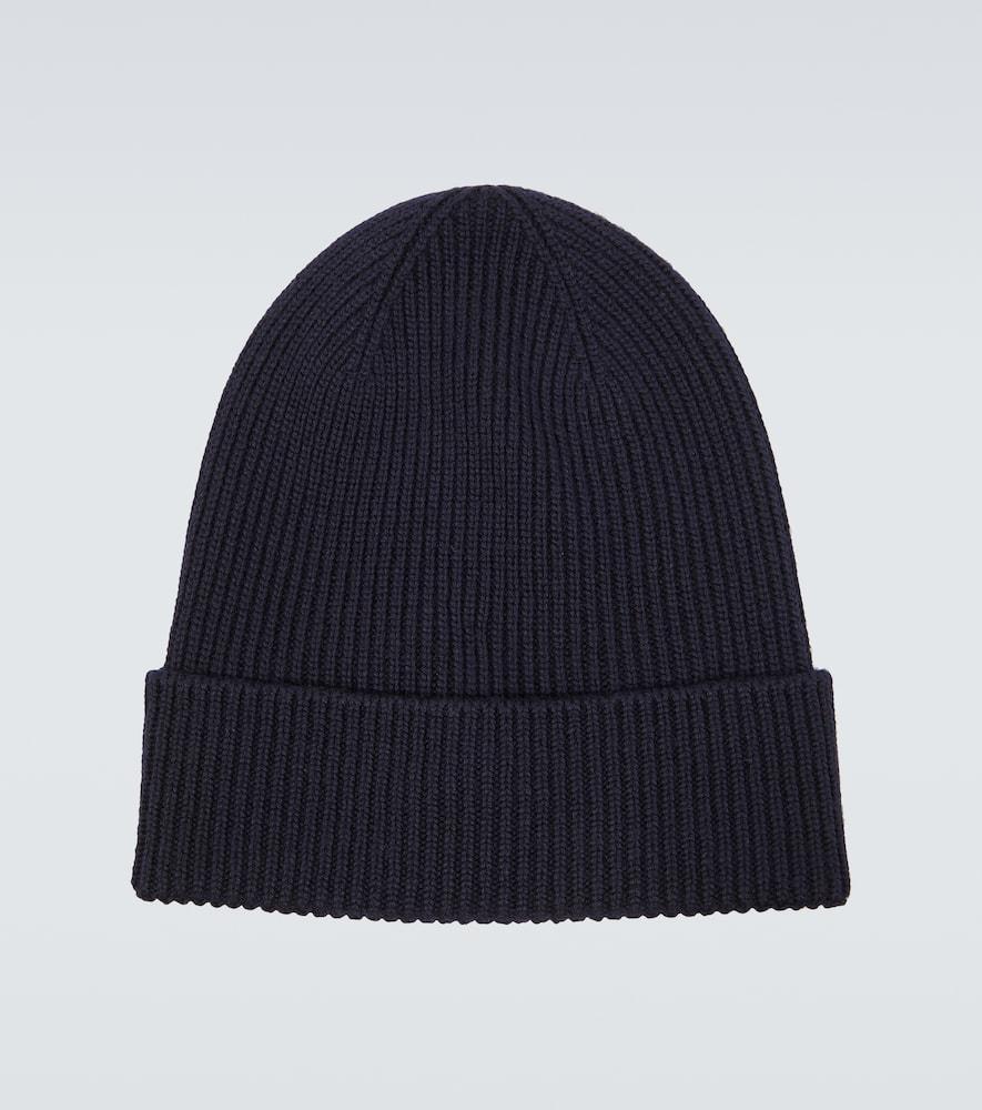 Logo Wool Beanie In Blue Product Image