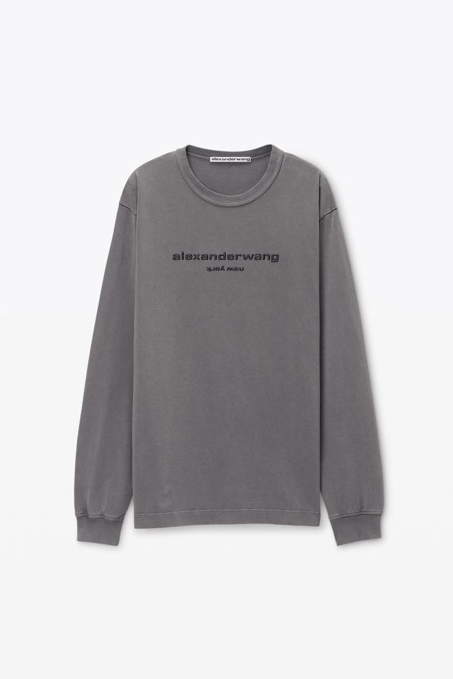 Glitter Puff Logo Long-sleeve Tee In Cotton Product Image