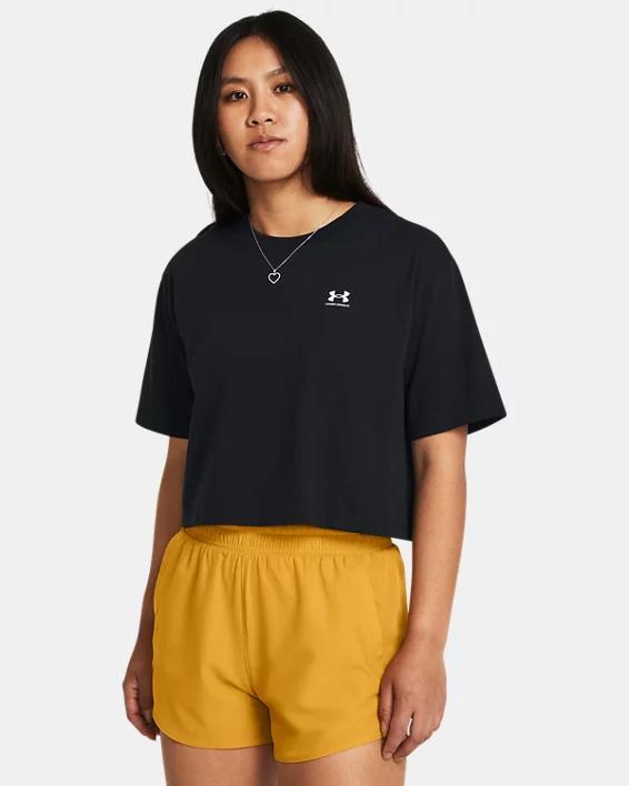 Womens UA Boxy Crop Logo Short Sleeve Product Image