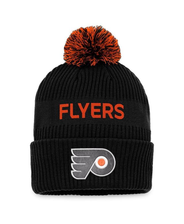 Mens Fanatics Branded /Orange Philadelphia Flyers 2022 NHL Draft Authentic Pro Cuffed Knit Hat with Pom Product Image