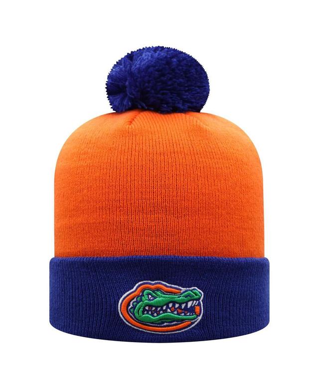 Mens Top of the World Royal/Orange Florida Gators Core 2-Tone Cuffed Knit Hat with Pom Product Image