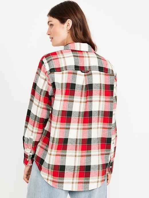 Flannel Boyfriend Button-Down Shirt Product Image