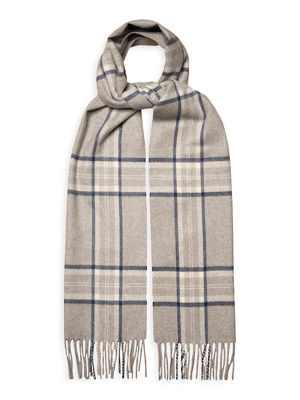 Mens Check Wool Scarf Product Image