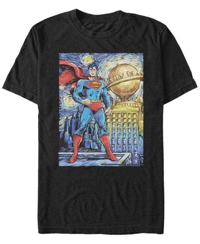 Mens DC Comics Superman Starry Night Poster Tee Product Image