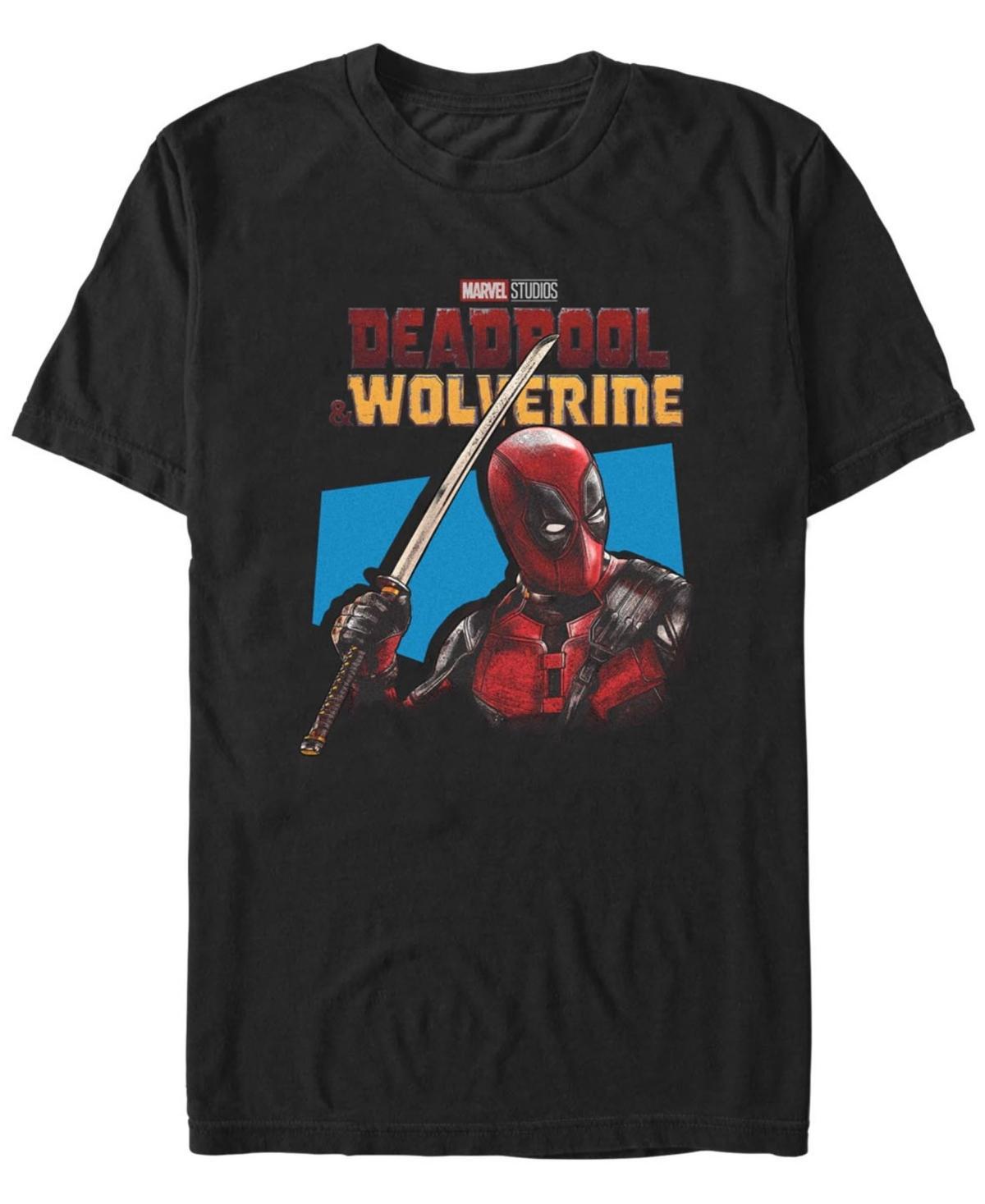 Mens Deadpool And Wolverine Katana Graphic Tee Product Image