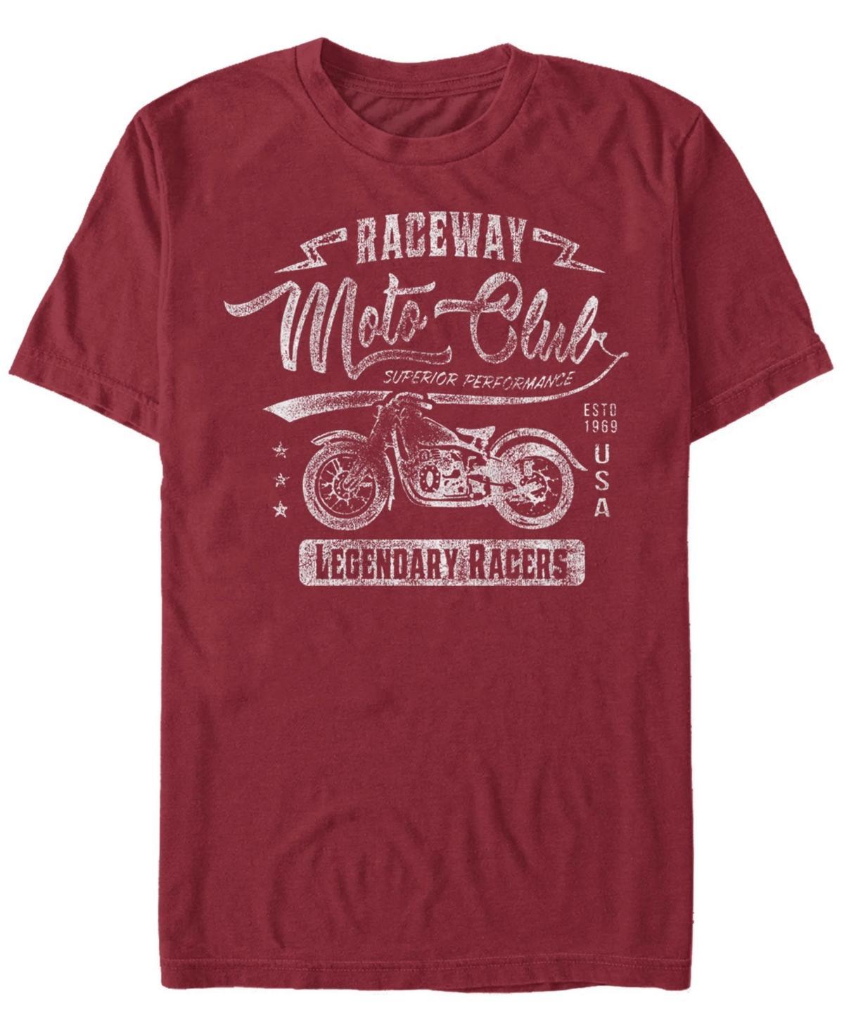 Mens Raceway Moto Club Distressed Tee Red Product Image