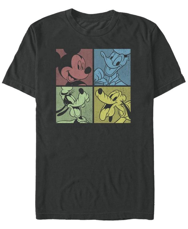 Disneys Mickey And Friends Mens Group Shot Comic Panels Tee Product Image