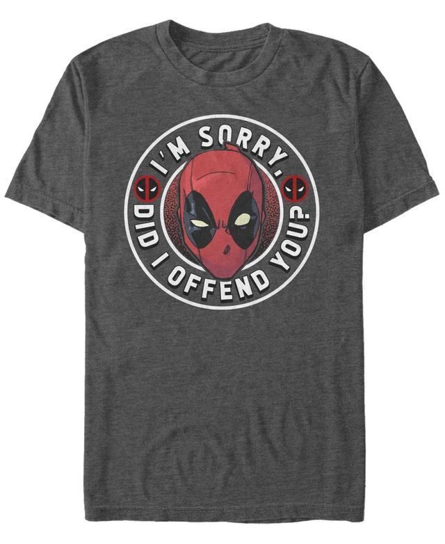 Mens Marvel Deadpool Did I Offend You Tee Grey Heather Product Image