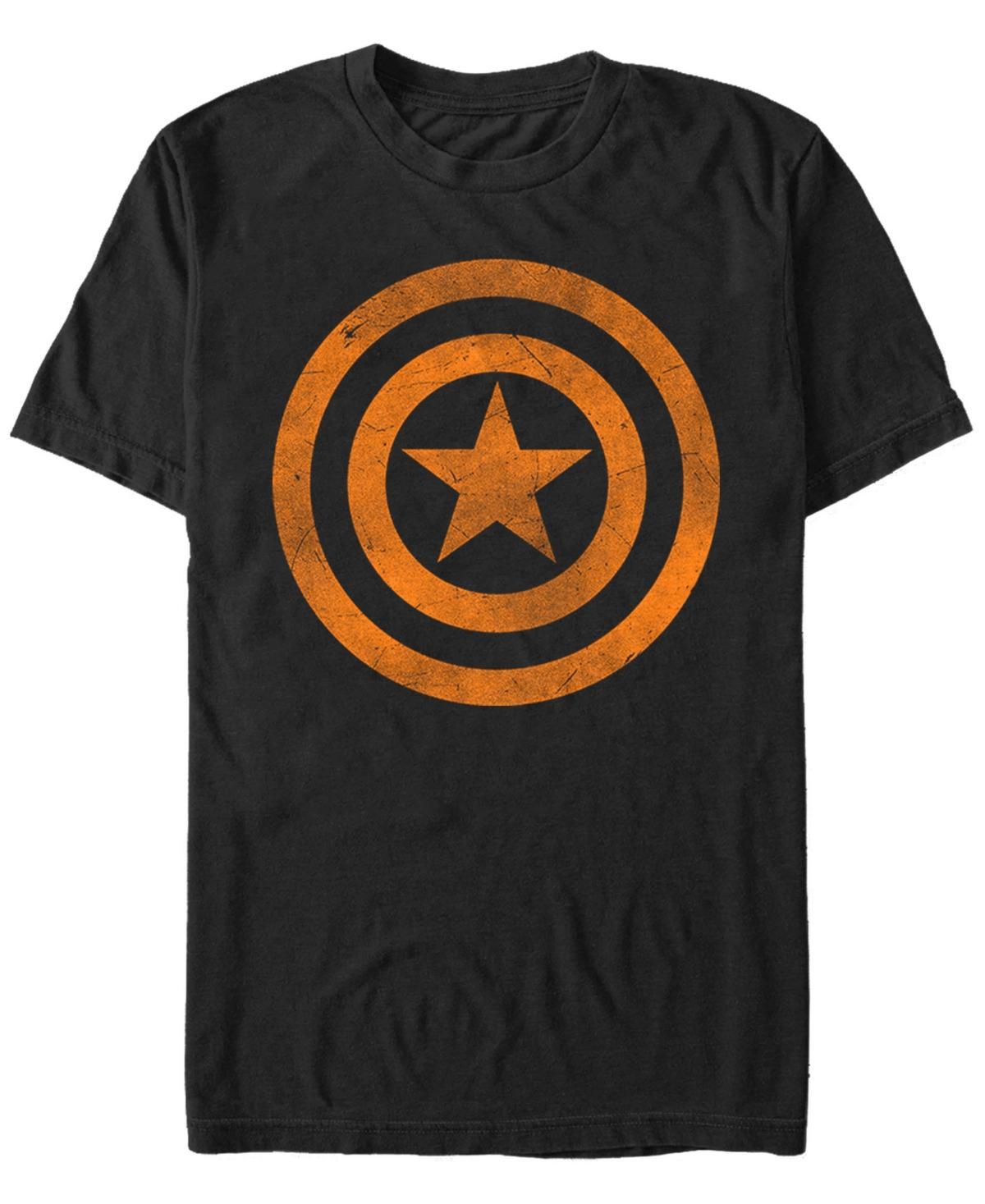 Mens Captain America Orange Emblem Tee Product Image