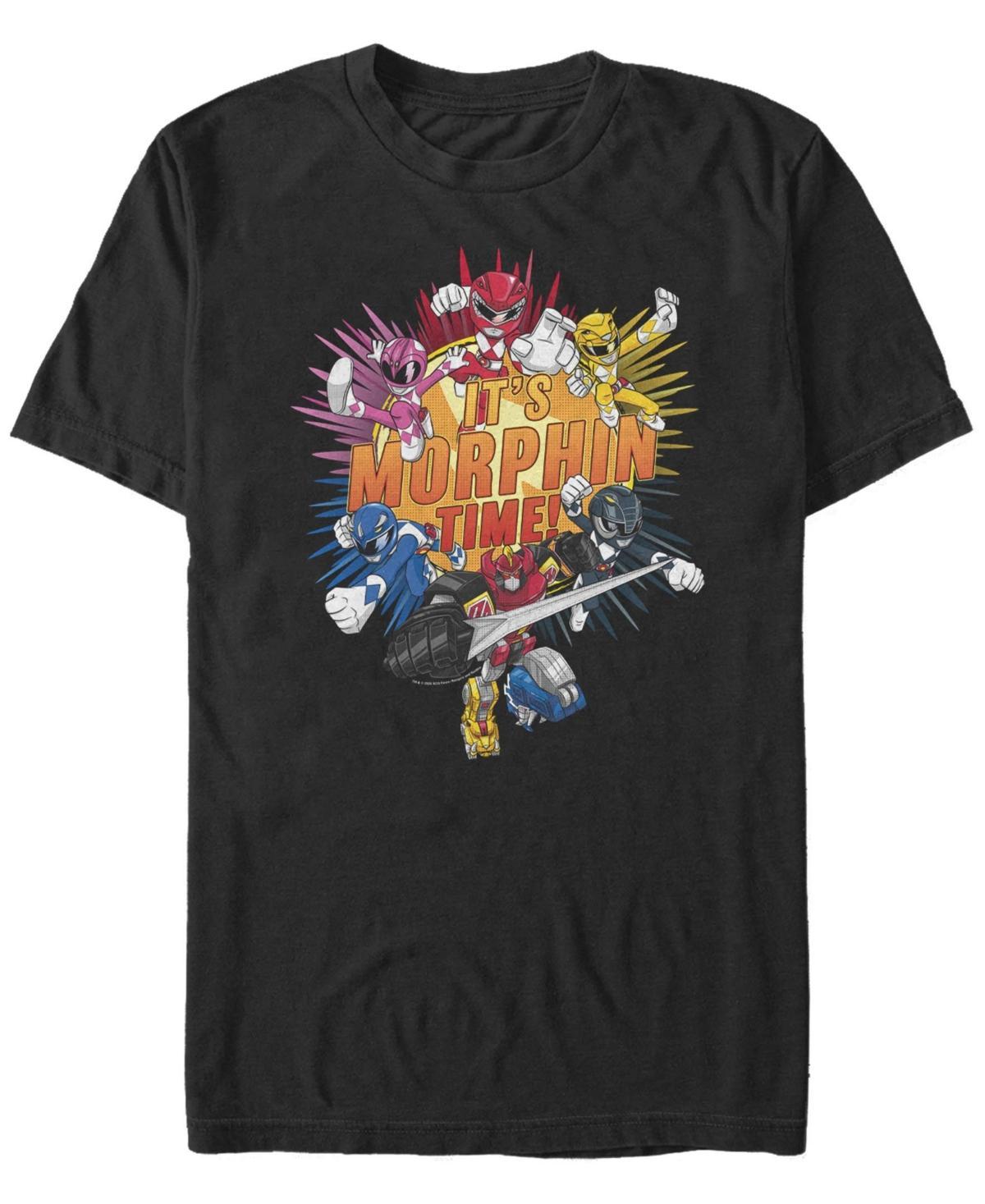 Mens Power Rangers Morphin Time Cartoon Style Tee Product Image