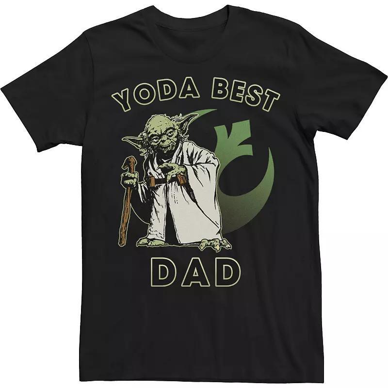 Big & Tall Star Wars Yoda Best Dad Rebel Logo Tee, Mens Product Image