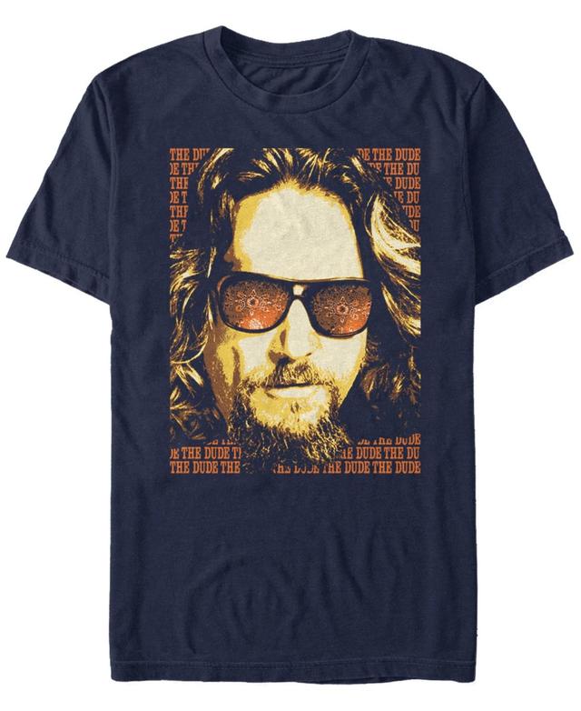 The Big Lebowski Mens The Dude Text Poster Short Sleeve T-Shirt Product Image