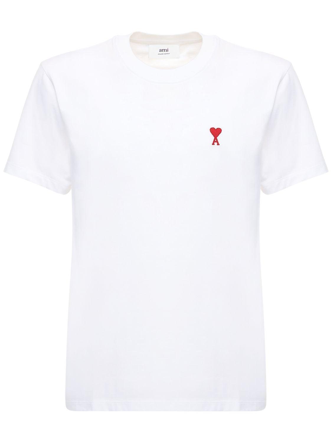 AMI ALEXANDRE MATTIUSSI White Ami De Coeur T-shirt Product Image