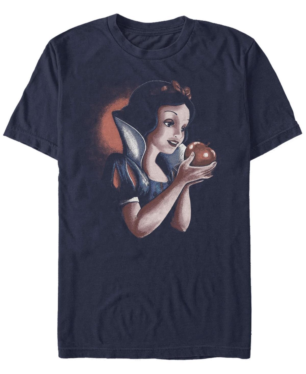 Mens Disney Snow White Distressed Apple Portrait Tee Blue Product Image