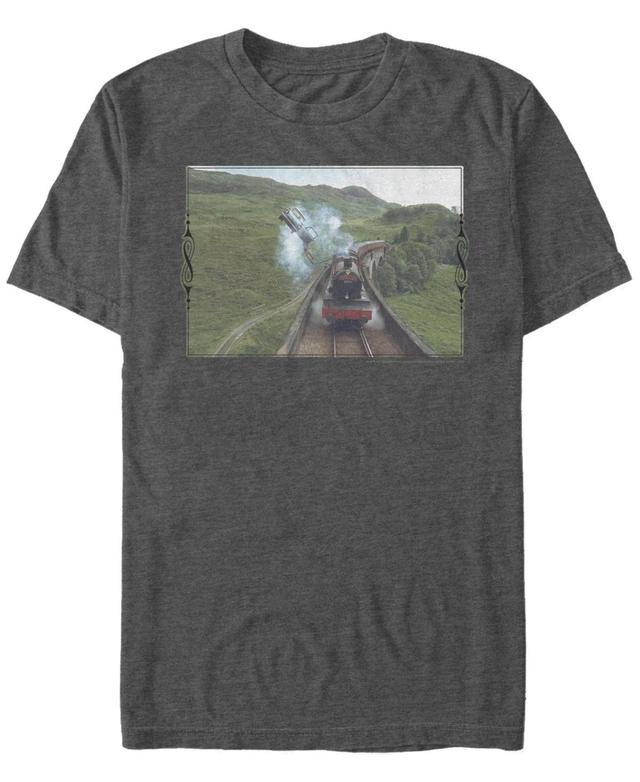 Mens Harry Potter Catching The Train Tee Grey Heather Product Image