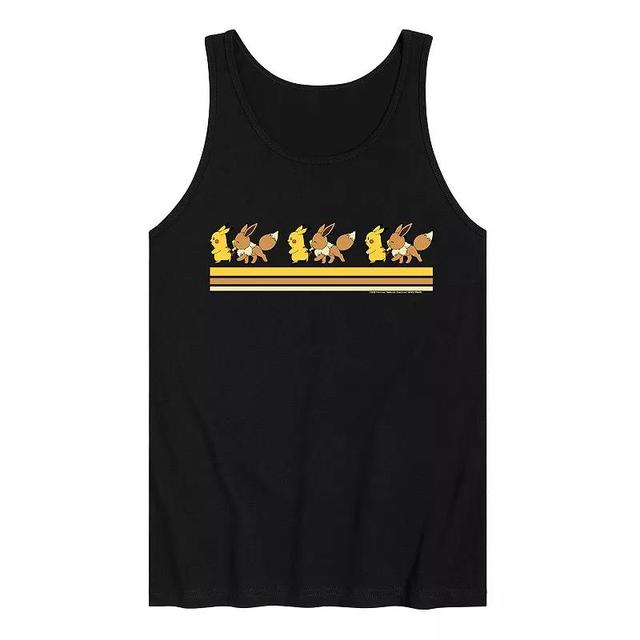 Mens Pokemon Pika Eevee Retro Tank Top Product Image