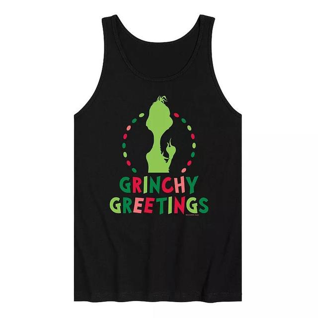 Mens Dr. Seuss The Grinch Grinchy Greetings Graphic Tank Top Product Image