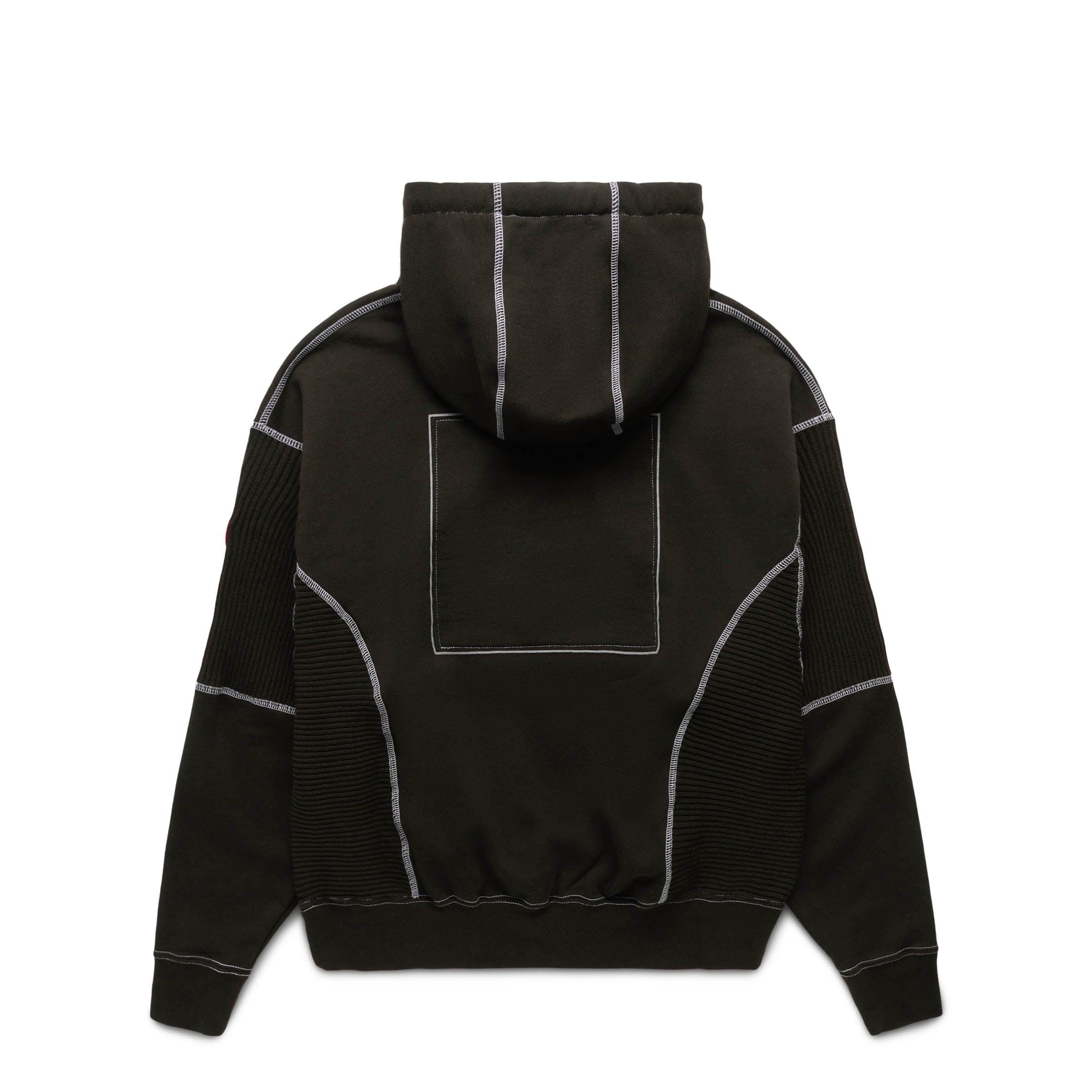 WIDE RIB CUT HEAVY HOODY BLACK | Bodega Product Image