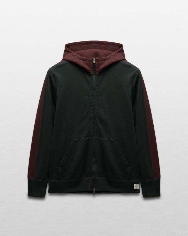 Midweight Terry Racer Zip Hoodie Male Product Image