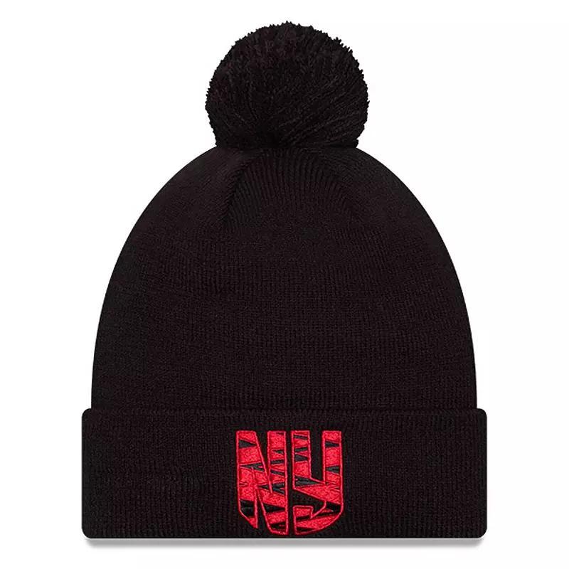 Mens New Era New York Red Bulls Jersey Hook Cuff Knit Hat with Pom Product Image