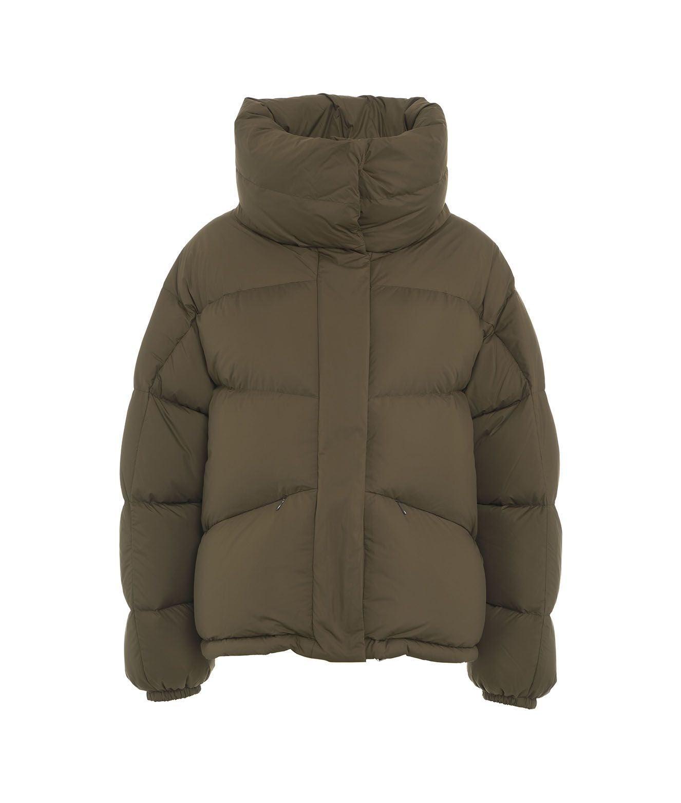 Down jacket with high collar Product Image