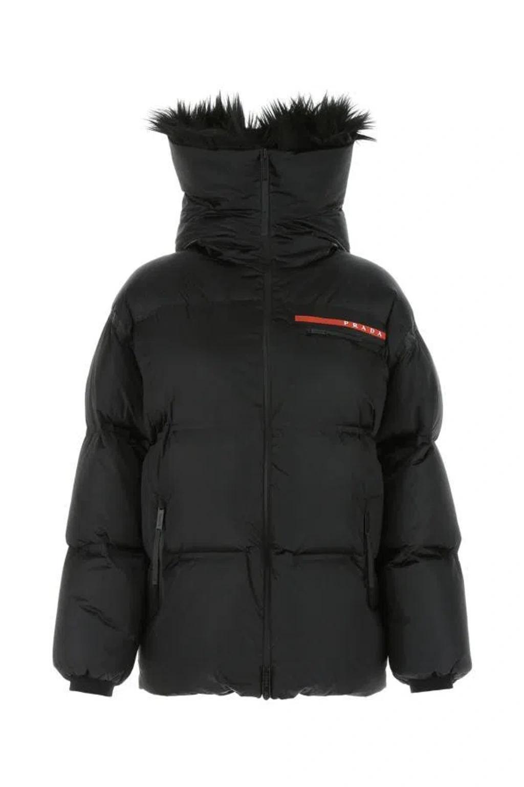 Woman Black Nylon Down Jacket Product Image