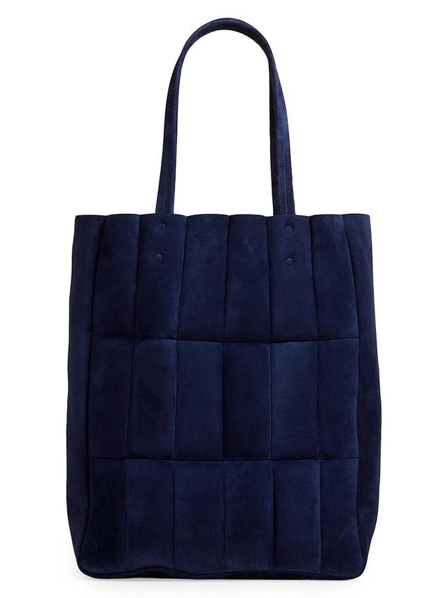 Womens Zoe Grid Suede Tote Bag Product Image